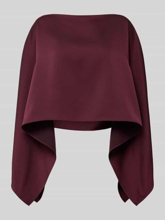 Swing Stola aus Satin in lockerer Passform in Dunkelrot, Gr&ouml;&szlig;e M