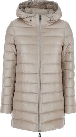 Herno Jassen, Dames, Beige, L, A-Shape Resort Jas