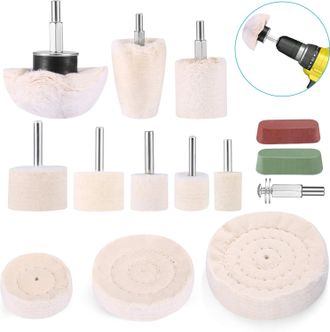 No Brand Accesorios De Pulido, Destornilladores Inal&aacute;mbricos, Discos/almohadillas/conos De Pulido, Juegos De Cepillos C&oacute;nicos, Pelusa, Aptos Para Taladros El&eacute;c