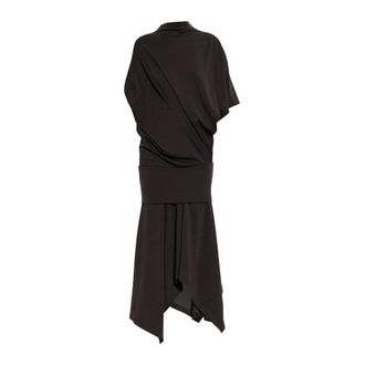 Christophe Lemaire Twisted Dress - Dames - Jurken - Bruin - Maat: S Wol