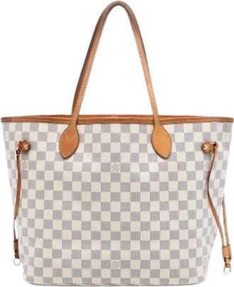 Louis Vuitton Pre-owned Tote Bags, female, White, Size: ONE SIZE Pre-owned Neverfull MM Tote