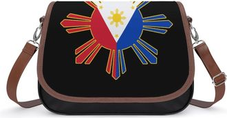 Generic Filipino Flag Womens Crossbody Bag Fashion Shoulder Handbags Message Tote Bag with Adjustable Strap