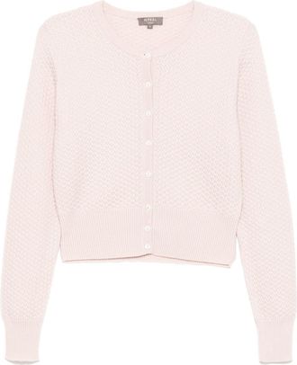 N.Peal tuck stitch cardigan - Pink