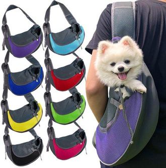 OEM Bolsa Transportadora Para Perros - Bandolera Para Perros - Bolsa Para Perros - Transport&iacute;n Para Perros - Peso Hasta 13 Kg - Morado