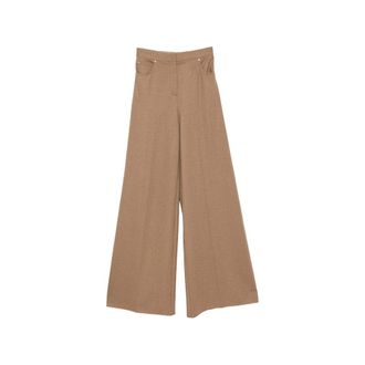 Max Mara Herringbone Wide-leg Trousers