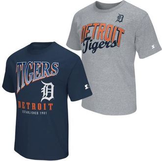 Starter Mens Starter Navy/Heather Gray Detroit Tigers Two-Pack T-Shirt Set at Nordstrom, Size Xx-Large