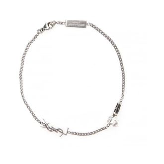 Saint Laurent Cassandre Charm Bracelet - male - Saint Laurent - Bracelets - Gray - L - Accessories