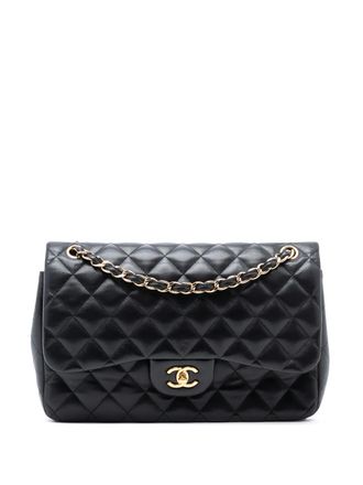 Chanel 2014 Jumbo Classic Lambskin Double Flap shoulder bag - women - Lambskin - One Size - Black