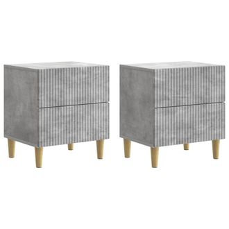 vidaXL Armario De Noche 2 Pcs Gris Hormig&oacute;n 43 X 34,5 X 48 Cm Vidaxl