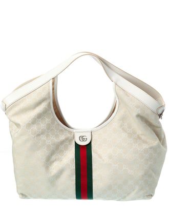 Gucci Giglio Large Gg Canvas & Leather Tote
