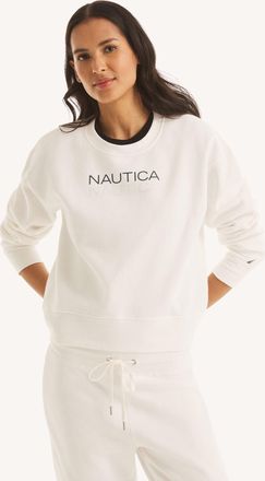 Nautica Womens Logo Crewneck Sweatshirt