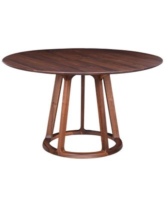 Moe's Aldo Walnut Round Dining Table
