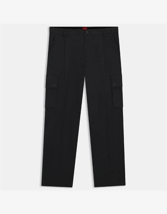 HUGO BOSS Mens Relaxed Fit Trousers - Black - Size: 31/30