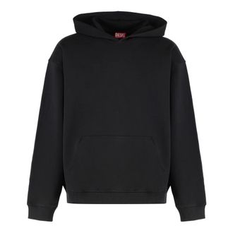 Diesel Hoodies, male, Black, Size: M S-Boxt Cotton Hoodie