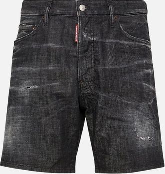 Dsquared2 Mens Dsquared2 Marine Bermuda Denim Black Shorts - Size: 34/32