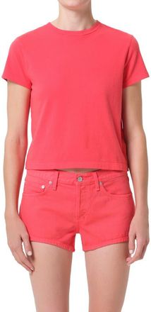 A Gold E Adine Shrunken Supima Cotton T-Shirt in Carnival (Md Red Orange) at Nordstrom, Size X-Small
