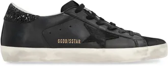 Golden Goose Womens Sneakers Low-Top Leather Black Cotton Trainers