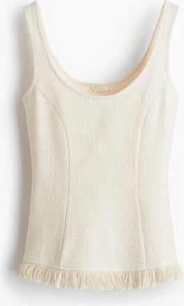 H&M Tr&auml;gertop aus Boucl&eacute; - Cremefarben