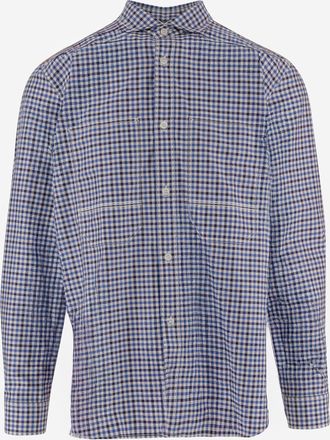Junya Watanabe Cotton Shirt With Contrasting Check Pattern