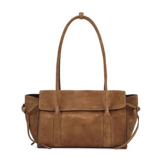 Mulberry Small Soft Bayswater Suede - Dames - Schoudertassen - Bruin - ONE Size - Leer - Tassen
