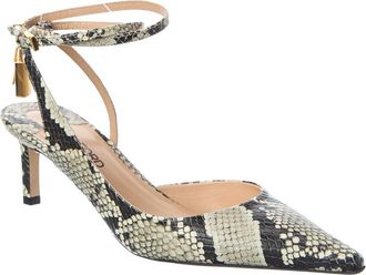 Tom Ford Macchia Snake-Embossed Leather Slingback Pump