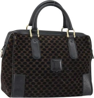 Celine Pre-owned Handbags, female, Black, Size: ONE SIZE Pre-owned Vintage Suede Handbag