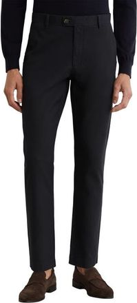 Reiss Dobby Slim Fit Cotton Piqu&eacute; Chinos in Navy at Nordstrom, Size 36