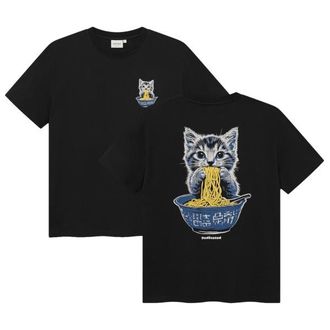 Dedicated T-Shirt Stockholm Cat And Noodles T-Shirt f&uuml;r Herren | schwarz
