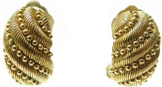 Dior Ohrringe - VINTAGE CHRISTIAN DIOR MUSCHEL CLIP GOLDMETALL OHR - Gr. unisize - in Gold - f&uuml;r Damen