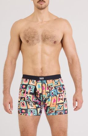 Saxx Vibe Xtra Soft Comfort Boxer Briefs in Summer Dog Saxx-Mlti at Nordstrom, Size Xx-Large