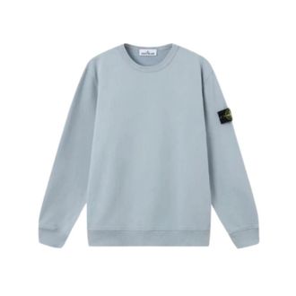 Stone Island Felpa in Pile di Cotone - - Sweatshirts & Hoodies - Uomo - Blu - S