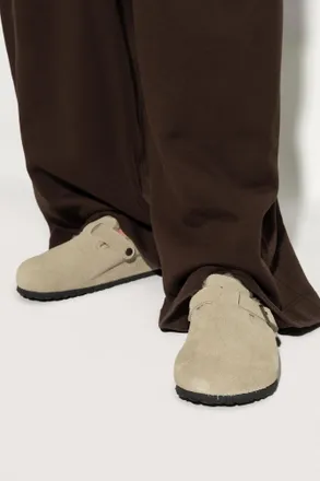 Birkenstock Boston Slippers, Mens, Beige