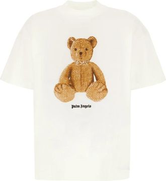 Palm Angels T-Shirt - Heren - T-shirts - Beige - L - Katoen - Tops