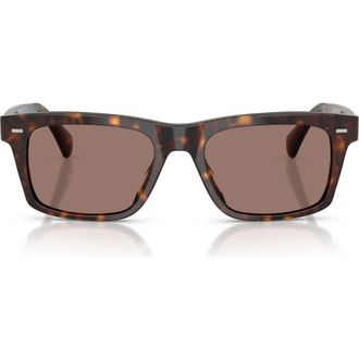 Oliver Peoples x Roger Federer Mr. Federer 55mm Polarized Rectangular Sunglasses in Sierra at Nordstrom