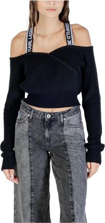 Karl Lagerfeld Cut-Out Sweater A3W18009 - Dames - Ronde hals truien - Zwart - M - Truien & Vesten