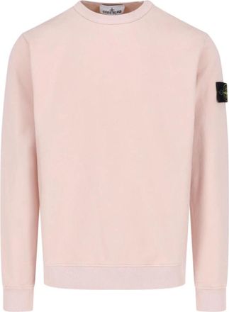 Stone Island Cotton Fleece Crewneck Sweatshirt - Heren - Sweatshirts - Roze - XL - Katoen - Hoodies & sweatvesten
