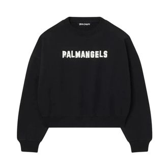 Palm Angels Sudadera Palm Hills Loose Crewneck - Sweatshirts & Hoodies - Hombre - Negro - XS