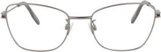 Alexander McQueen 50mm Cat Eye Optical Glasses in Ruthenium Transparent at Nordstrom Rack