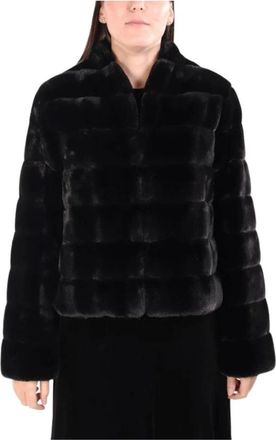 Marella Nepbont Jas - Dames - Jassen - Zwart - M - Nepbont - Jassen