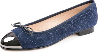 Elia B Womens Golden Eye Pumps in Dark Blue Leather - Size UK 4