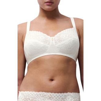 Chantelle Sublime Lace Wireless Bra in Milk at Nordstrom, Size 36C