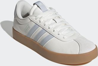 adidas Sneaker ADIDAS SPORTSWEAR VL COURT 3.0, Damen, Gr. 38,5, core wei&szlig;, halo blau, gum 3, Leder, Synthetik, Schuhe Sneaker, inspiriert vom Design des adid
