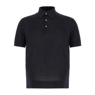 Ermenegildo Zegna Polo Shirts, male, Blue, Size: 2XL 15milmil15 Wool Polo Shirt