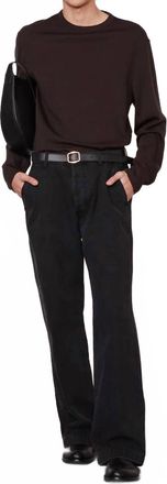 Officine G&eacute;n&eacute;rale Benny Long Sleeve Tee In Dark Coffee