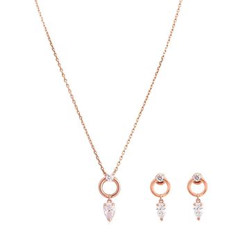 Swarovski Mesmera Pear Cut Necklace and Earrings Set