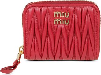 Miu Miu Portafoglio trapuntato - Rosso