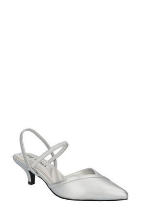 Easy Street Uunna Slingback Pump in Silver at Nordstrom Rack, Size 5.5