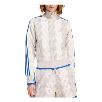 adidas (WMNS) adidas Originals Firebird Open-Knit Crochet Track Jacket Asia Sizing Off White Chalk Pearl KD6290