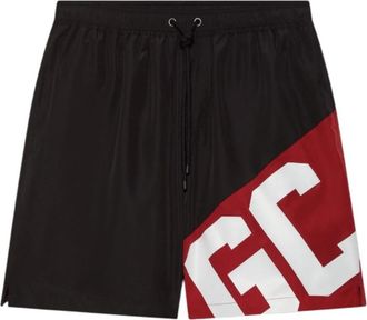 GCDS Zwarte Logo Boxershorts met Zakken - Heren - Korte Broeken - Zwart - XS - Polyester - Korte Broeken
