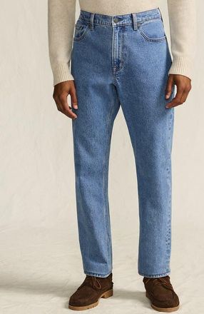 Lands End Stretch Athletic Fit Jean in Medium Stonewash at Nordstrom, Size 33 X 32